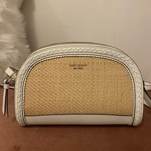 Kate Spade white and tan summer crossbody bag